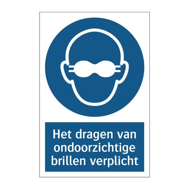 Het dragen van ondoorzichtige brillen verplicht & Het dragen van ondoorzichtige brillen verplicht