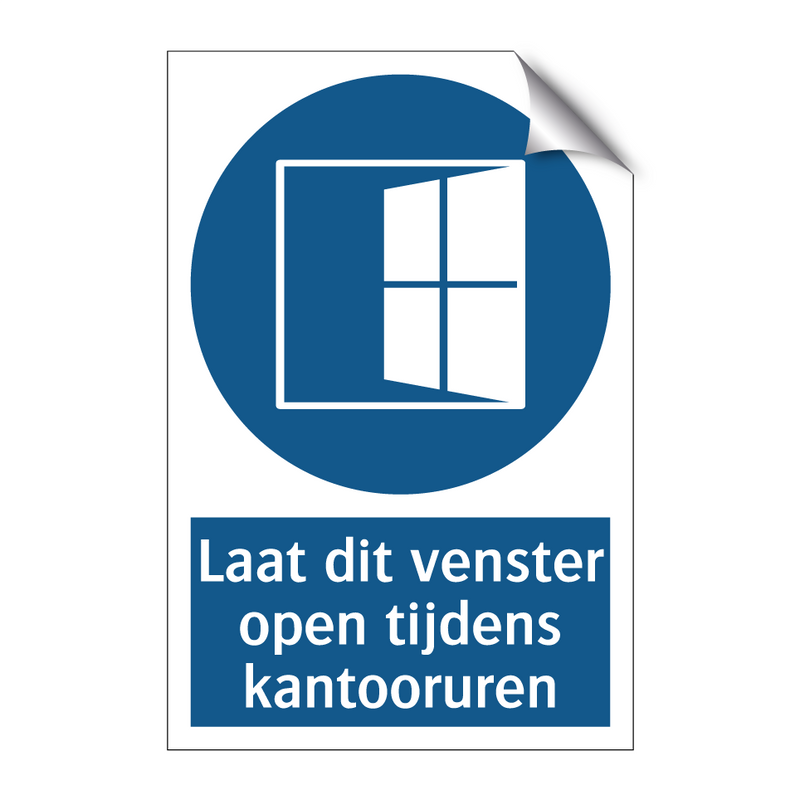 Laat dit venster open tijdens kantooruren & Laat dit venster open tijdens kantooruren