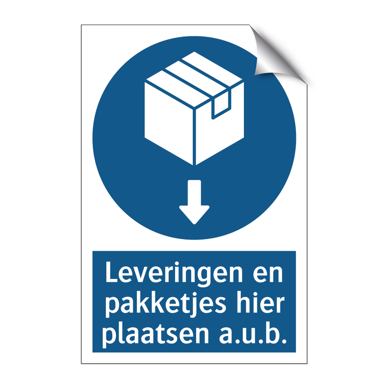 Leveringen en pakketjes hier plaatsen a.u.b. & Leveringen en pakketjes hier plaatsen a.u.b.