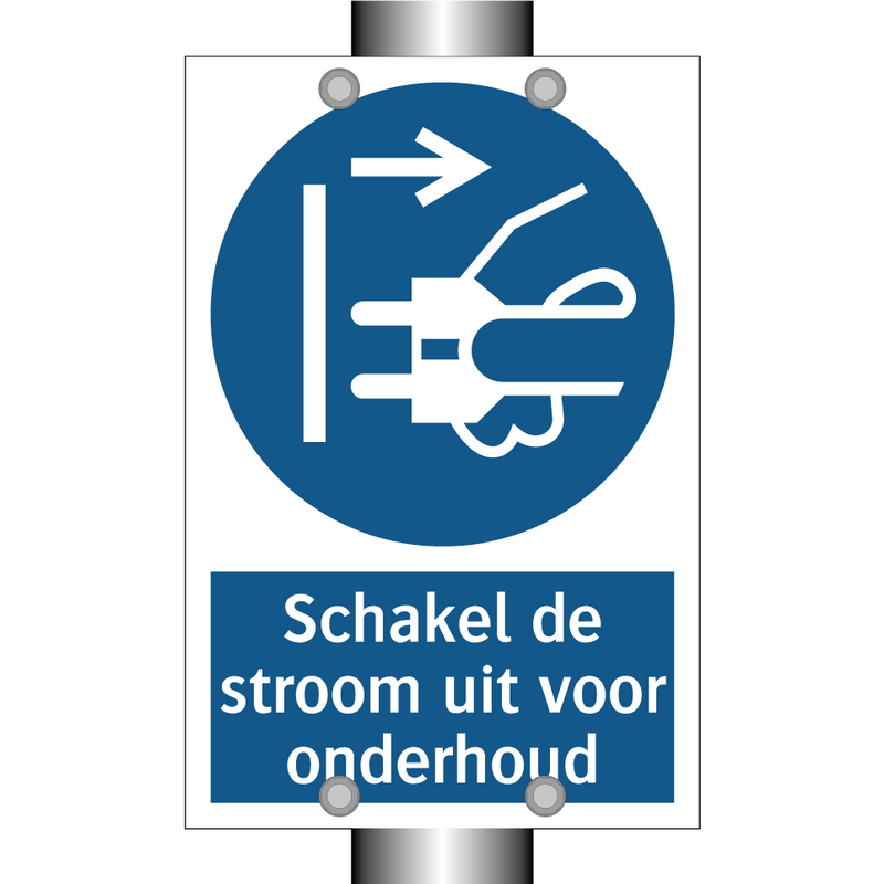 Schakel de stroom uit voor onderhoud & Schakel de stroom uit voor onderhoud