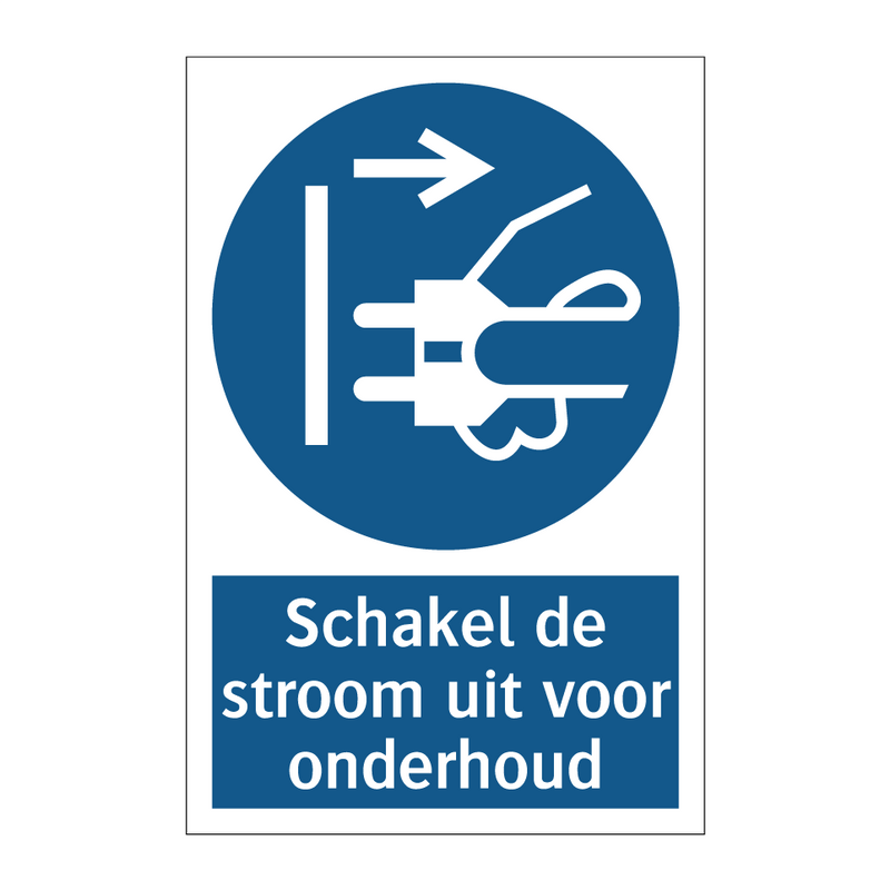 Schakel de stroom uit voor onderhoud & Schakel de stroom uit voor onderhoud