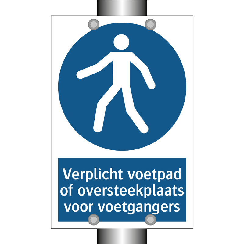 Verplicht voetpad of oversteekplaats voor voetgangers