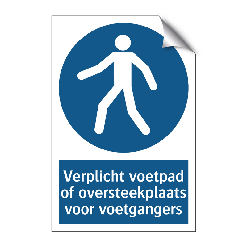 Verplicht voetpad of oversteekplaats voor voetgangers