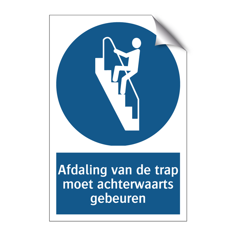 Afdaling van de trap moet achterwaarts gebeuren & Afdaling van de trap moet achterwaarts gebeuren