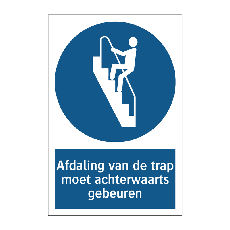 Afdaling van de trap moet achterwaarts gebeuren & Afdaling van de trap moet achterwaarts gebeuren