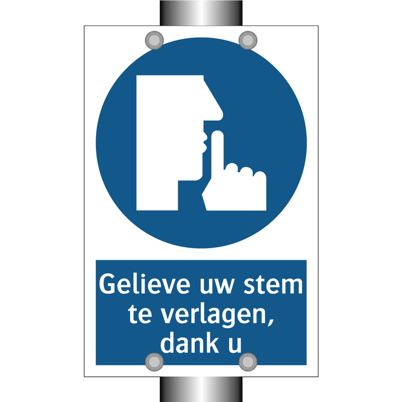 Gelieve uw stem te verlagen, dank u & Gelieve uw stem te verlagen, dank u