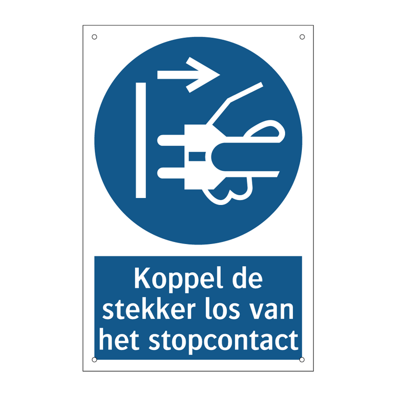 Koppel de stekker los van het stopcontact & Koppel de stekker los van het stopcontact