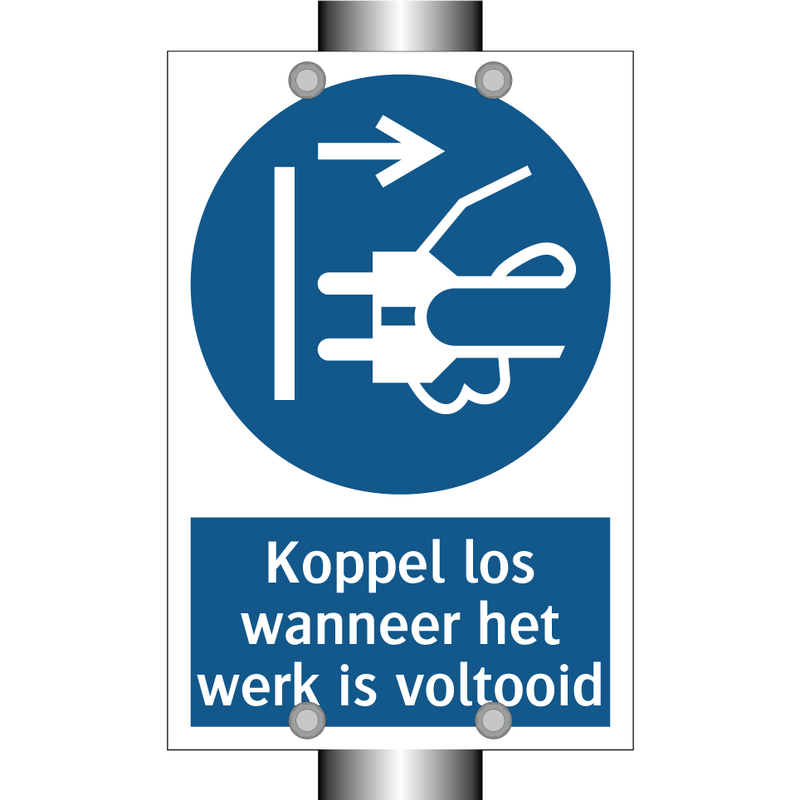 Koppel los wanneer het werk is voltooid & Koppel los wanneer het werk is voltooid