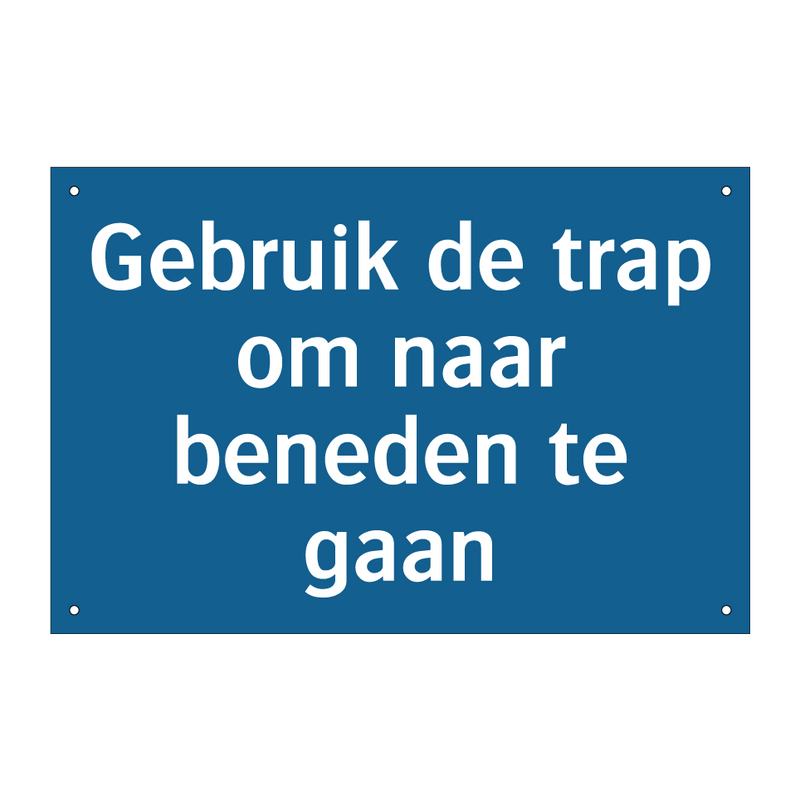 Gebruik de trap om naar beneden te gaan & Gebruik de trap om naar beneden te gaan