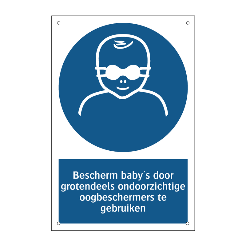 Bescherm baby's door grotendeels ondoorzichtige oogbeschermers te gebruiken