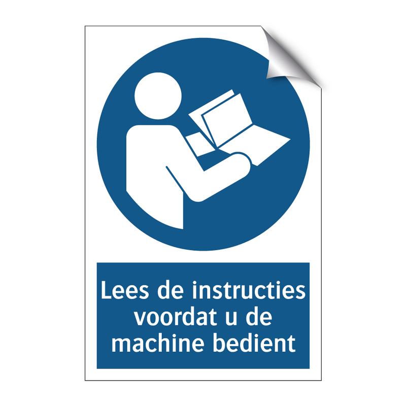 Lees de instructies voordat u de machine bedient & Lees de instructies voordat u de machine bedient