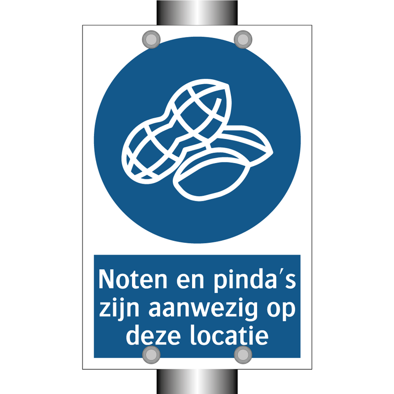 Noten en pinda's zijn aanwezig op deze locatie & Noten en pinda's zijn aanwezig op deze locatie