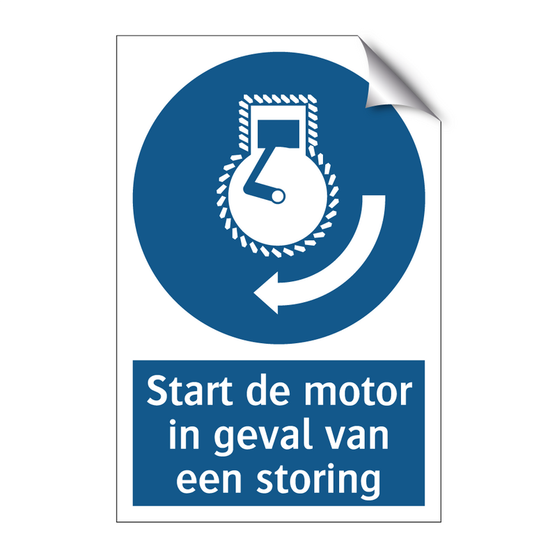 Start de motor in geval van een storing & Start de motor in geval van een storing