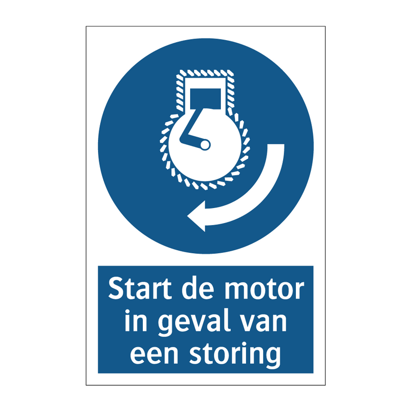 Start de motor in geval van een storing & Start de motor in geval van een storing