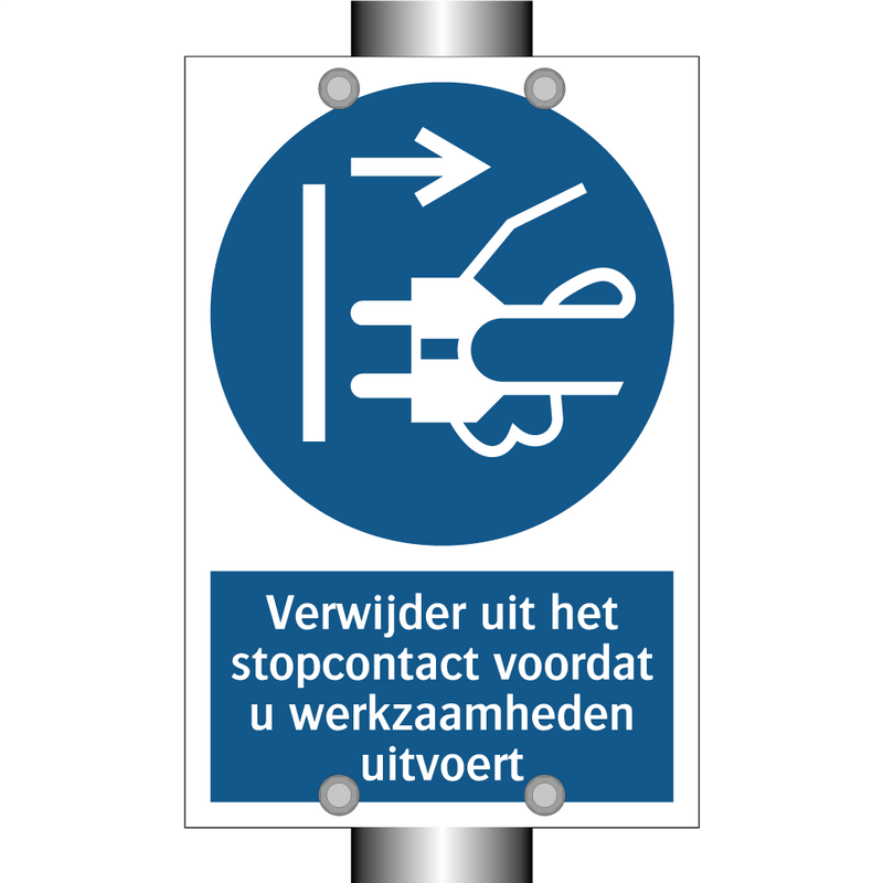 Verwijder uit het stopcontact voordat u werkzaamheden uitvoert