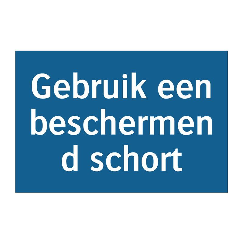 Gebruik een beschermend schort & Gebruik een beschermend schort & Gebruik een beschermend schort