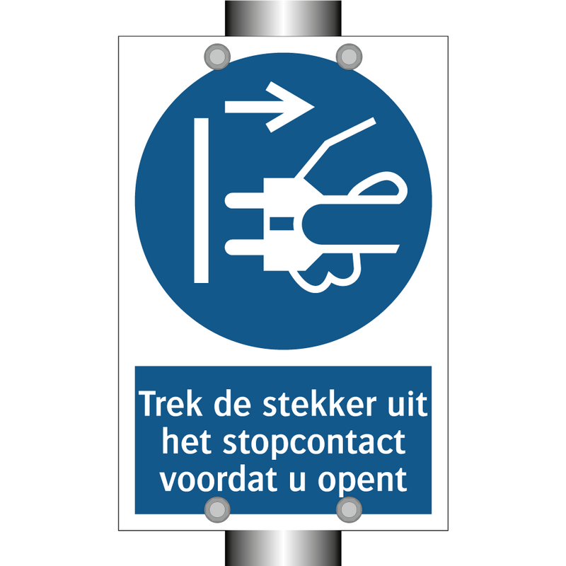 Trek de stekker uit het stopcontact voordat u opent