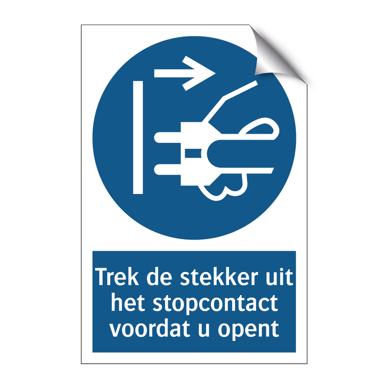 Trek de stekker uit het stopcontact voordat u opent