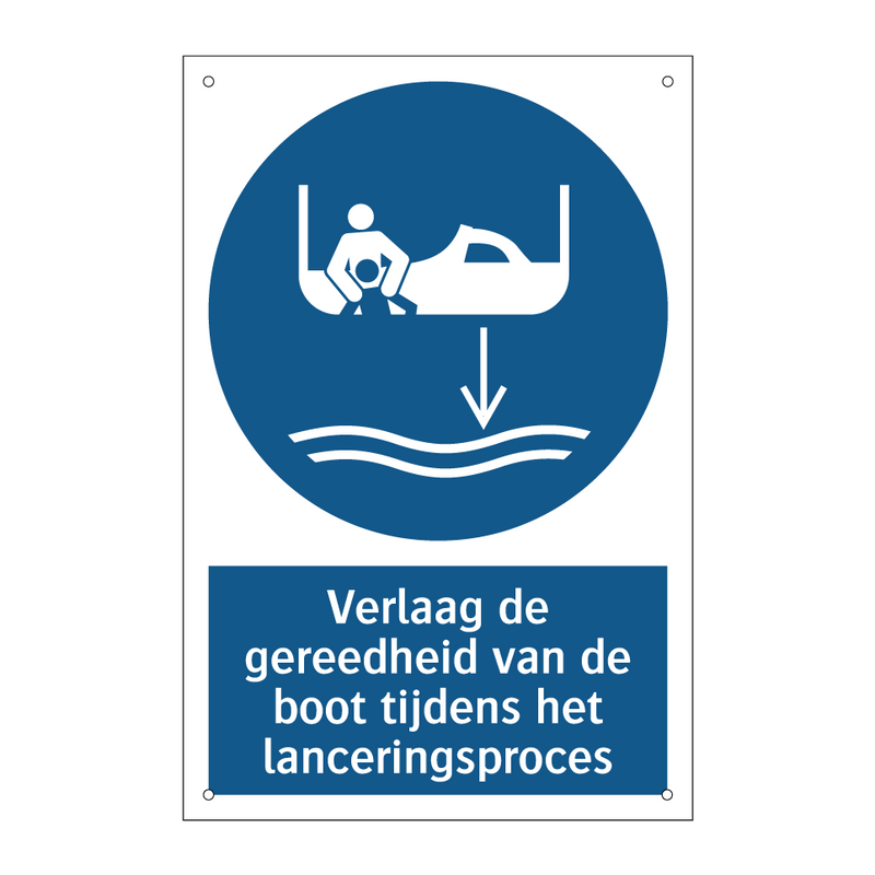 Verlaag de gereedheid van de boot tijdens het lanceringsproces