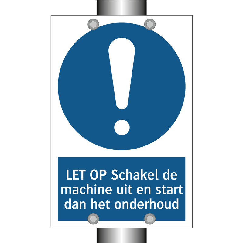 LET OP Schakel de machine uit en start dan het onderhoud