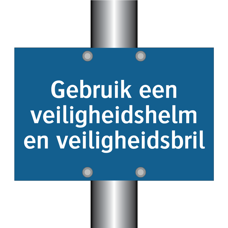 Gebruik een veiligheidshelm en veiligheidsbril & Gebruik een veiligheidshelm en veiligheidsbril