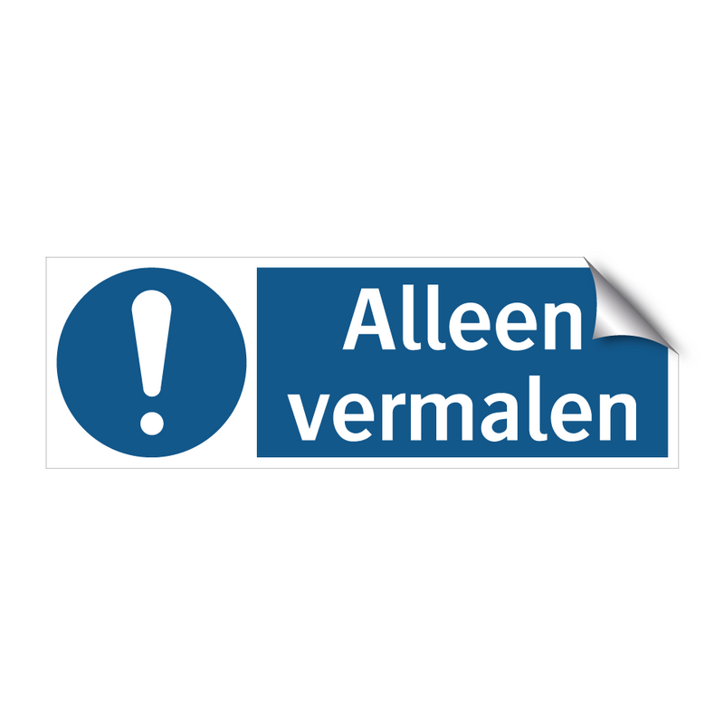 Alleen vermalen & Alleen vermalen & Alleen vermalen & Alleen vermalen