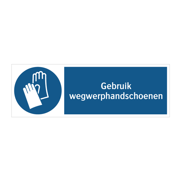 Gebruik wegwerphandschoenen & Gebruik wegwerphandschoenen & Gebruik wegwerphandschoenen