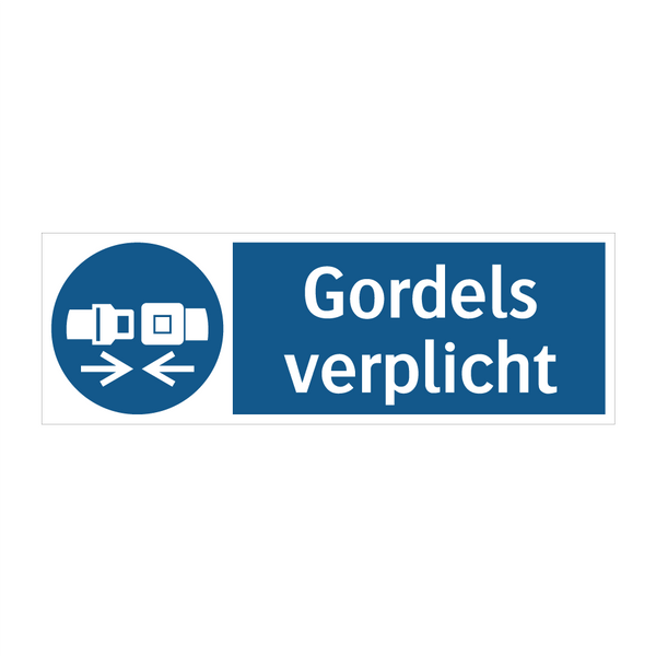 Gordels verplicht & Gordels verplicht & Gordels verplicht & Gordels verplicht & Gordels verplicht