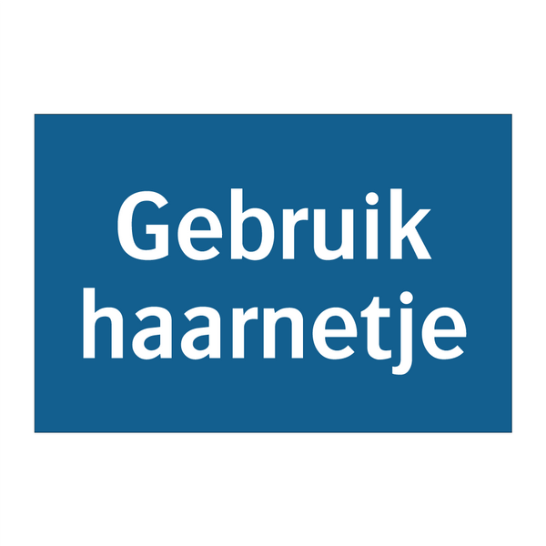 Gebruik haarnetje & Gebruik haarnetje & Gebruik haarnetje & Gebruik haarnetje & Gebruik haarnetje