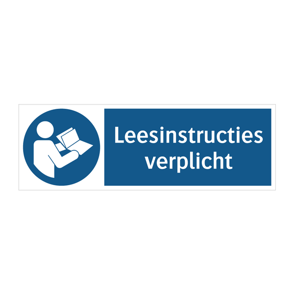 Leesinstructies verplicht & Leesinstructies verplicht & Leesinstructies verplicht