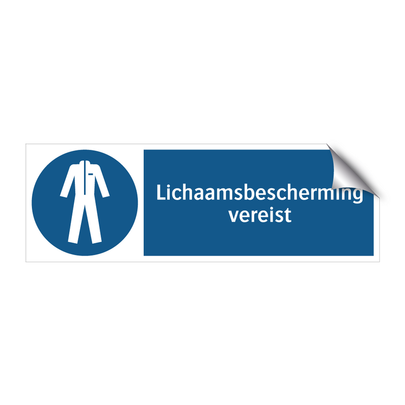 Lichaamsbescherming vereist & Lichaamsbescherming vereist & Lichaamsbescherming vereist