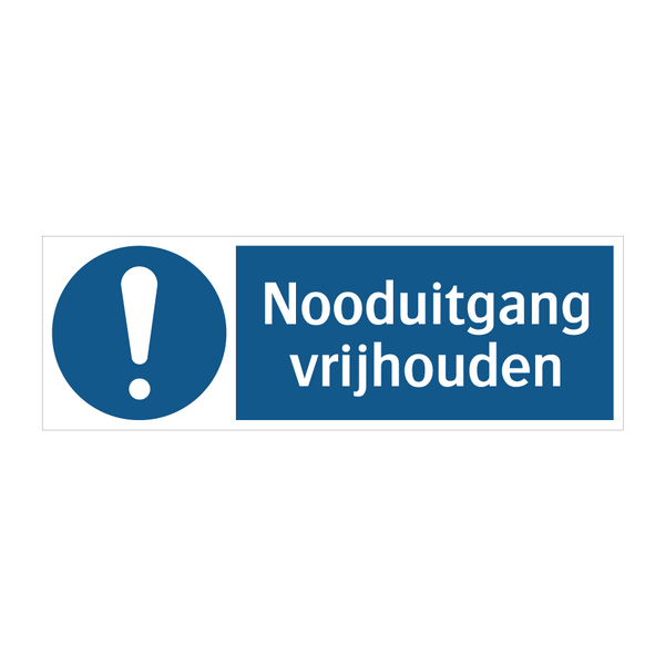 Nooduitgang vrijhouden & Nooduitgang vrijhouden & Nooduitgang vrijhouden & Nooduitgang vrijhouden