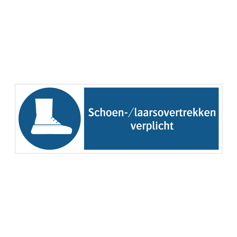 Schoen-/laarsovertrekken verplicht & Schoen-/laarsovertrekken verplicht