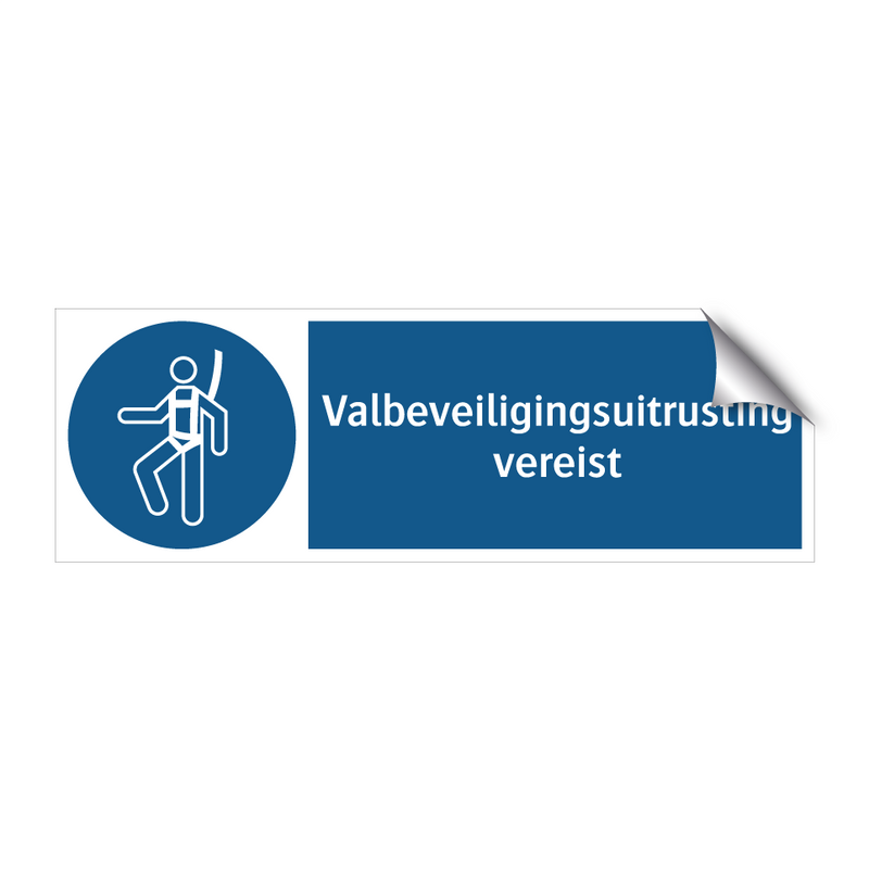 Valbeveiligingsuitrusting vereist & Valbeveiligingsuitrusting vereist