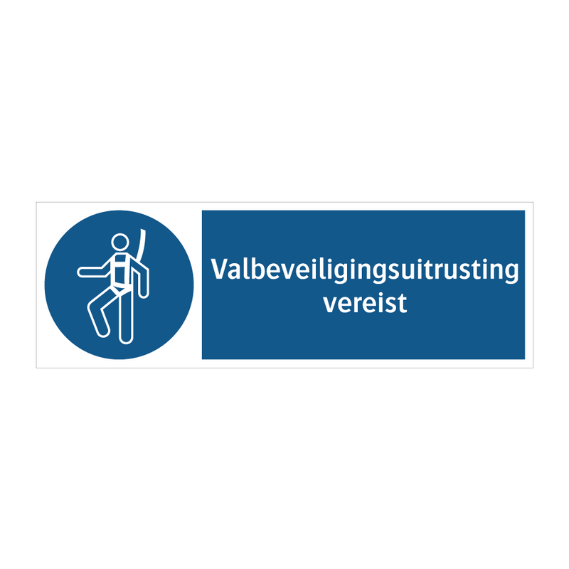 Valbeveiligingsuitrusting vereist & Valbeveiligingsuitrusting vereist