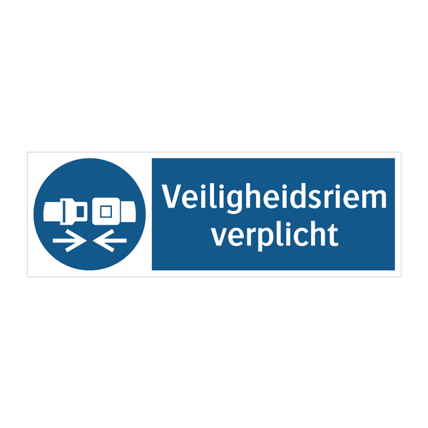 Veiligheidsriem verplicht & Veiligheidsriem verplicht & Veiligheidsriem verplicht