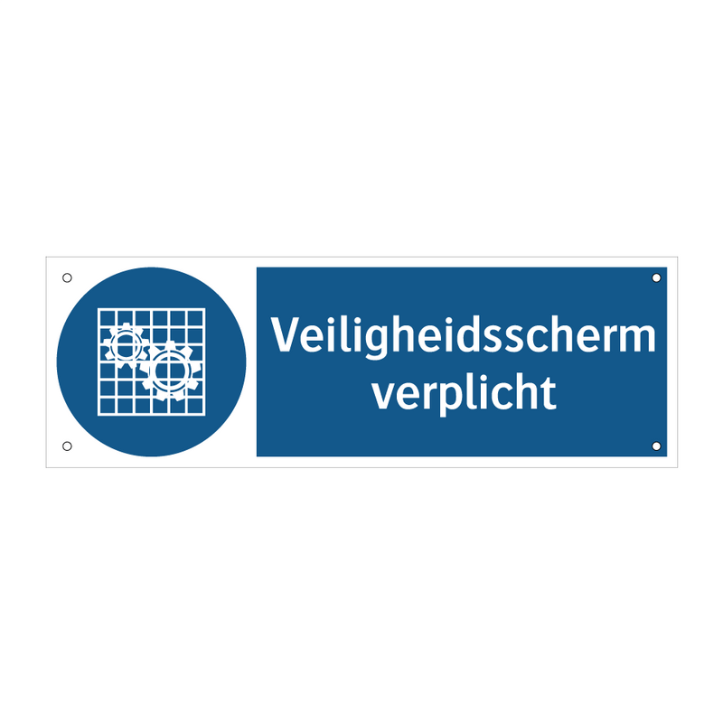 Veiligheidsscherm verplicht & Veiligheidsscherm verplicht & Veiligheidsscherm verplicht