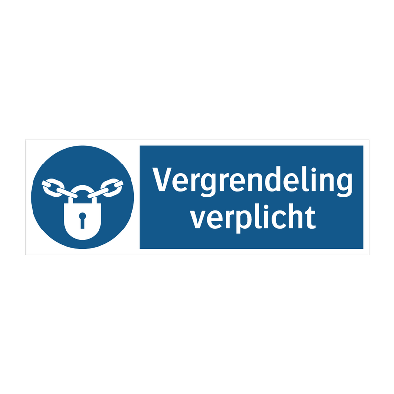 Vergrendeling verplicht & Vergrendeling verplicht & Vergrendeling verplicht