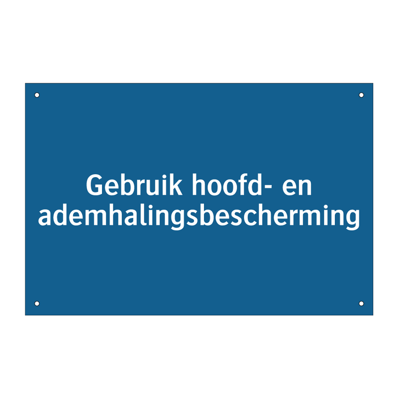 Gebruik hoofd- en ademhalingsbescherming & Gebruik hoofd- en ademhalingsbescherming