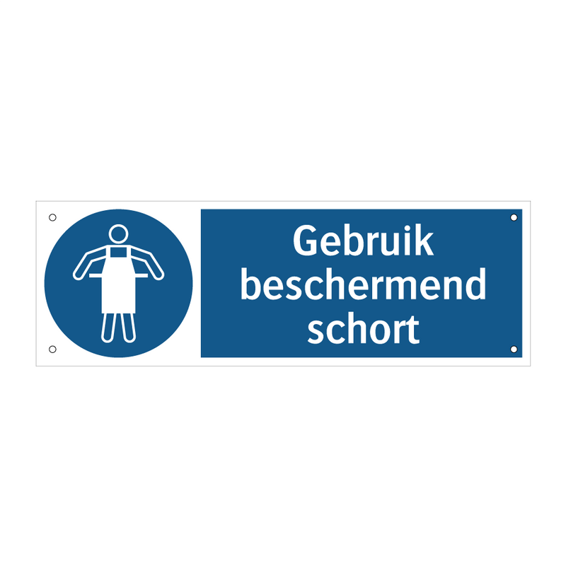 Gebruik beschermend schort & Gebruik beschermend schort & Gebruik beschermend schort