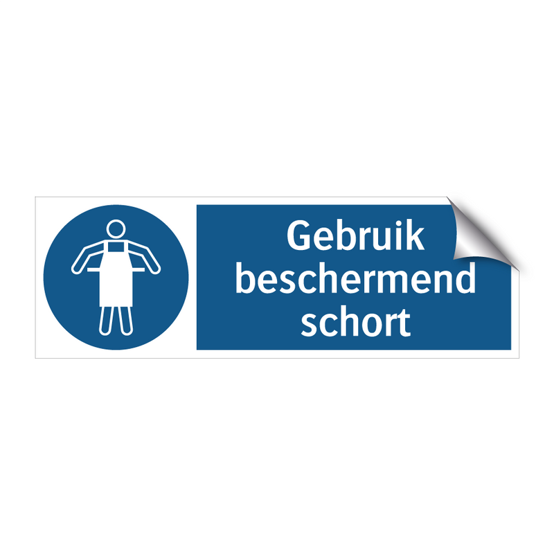 Gebruik beschermend schort & Gebruik beschermend schort & Gebruik beschermend schort