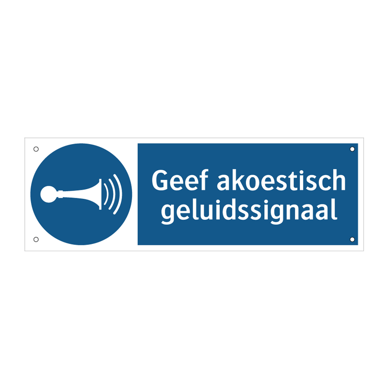 Geef akoestisch geluidssignaal & Geef akoestisch geluidssignaal & Geef akoestisch geluidssignaal