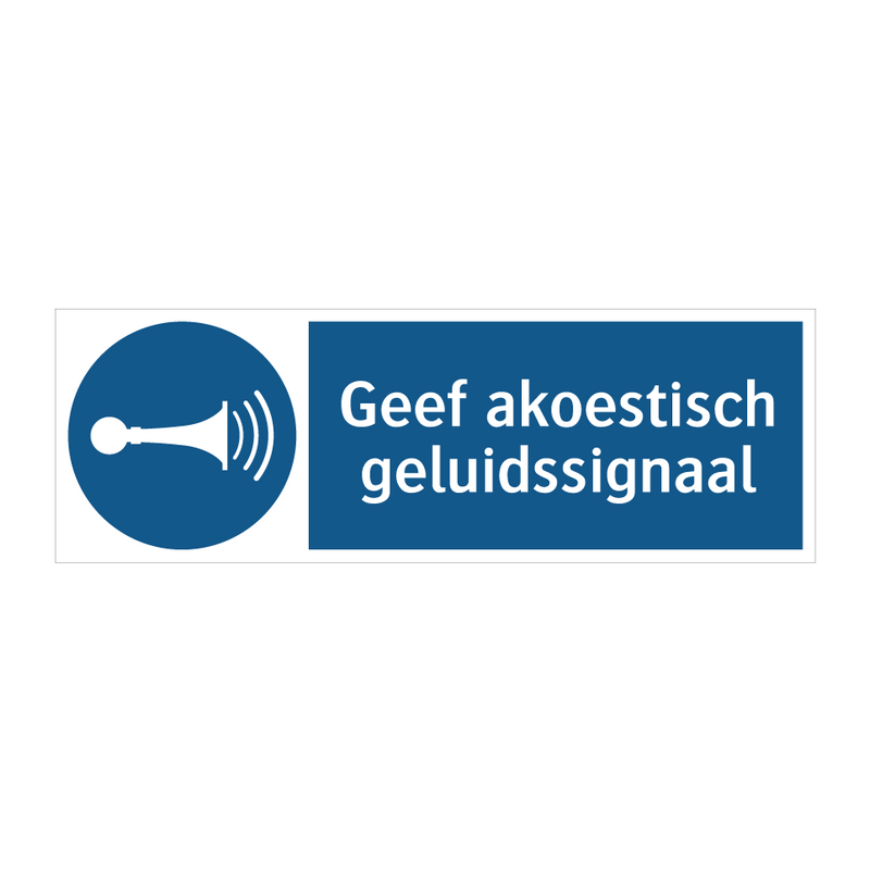 Geef akoestisch geluidssignaal & Geef akoestisch geluidssignaal & Geef akoestisch geluidssignaal