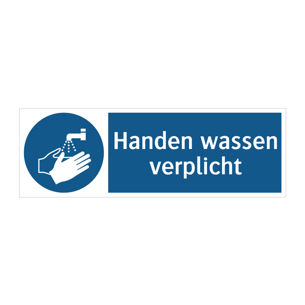 Handen wassen verplicht & Handen wassen verplicht & Handen wassen verplicht