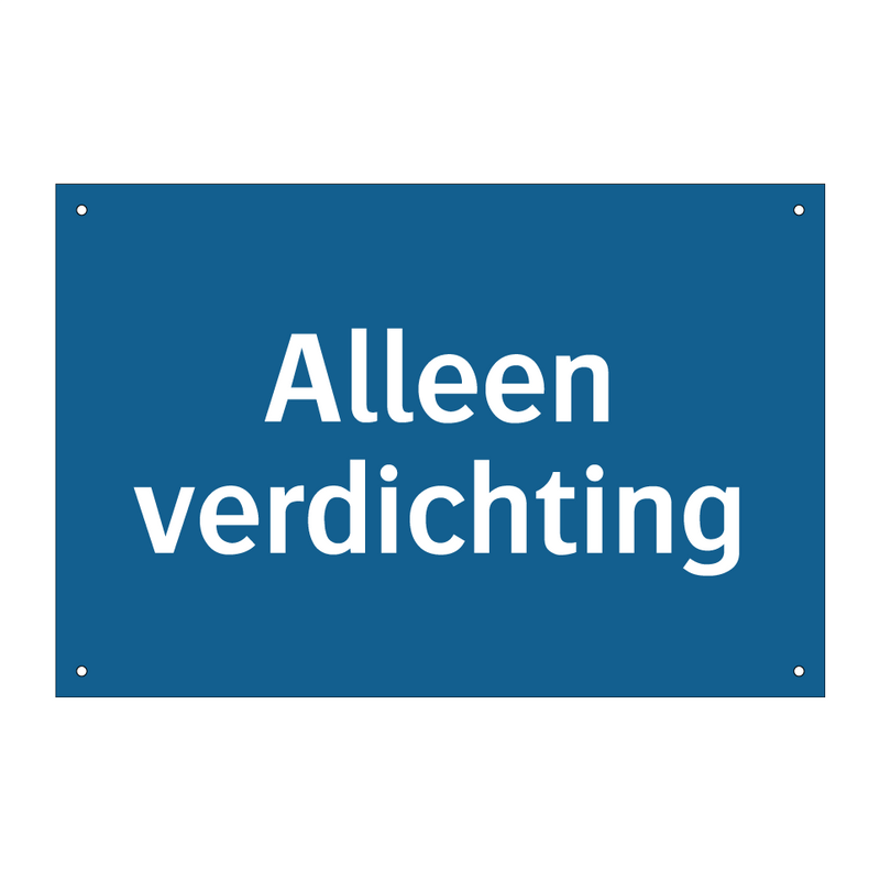 Alleen verdichting & Alleen verdichting & Alleen verdichting & Alleen verdichting