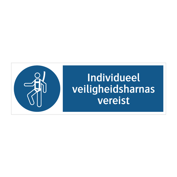 Individueel veiligheidsharnas vereist & Individueel veiligheidsharnas vereist