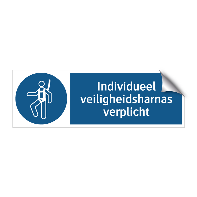 Individueel veiligheidsharnas verplicht & Individueel veiligheidsharnas verplicht