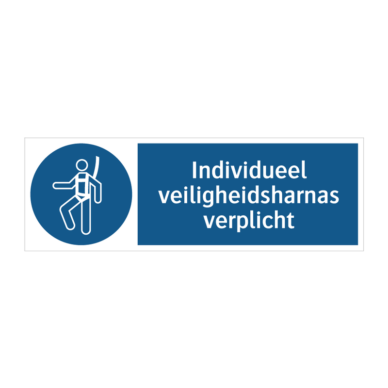 Individueel veiligheidsharnas verplicht & Individueel veiligheidsharnas verplicht