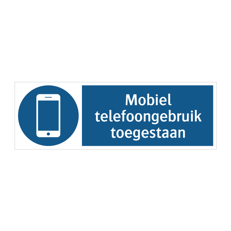 Mobiel telefoongebruik toegestaan & Mobiel telefoongebruik toegestaan