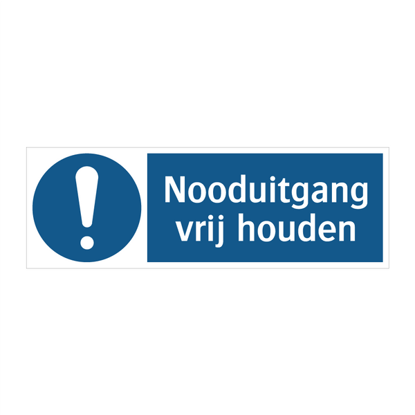 Nooduitgang vrij houden & Nooduitgang vrij houden & Nooduitgang vrij houden